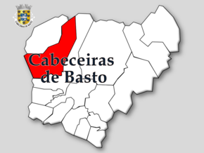 Localização no município de Cabeceiras de Basto