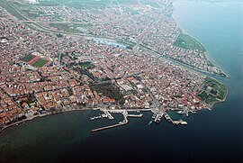 Aerial view of the city centre