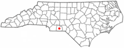 Location within the state of North Carolina