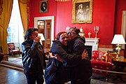 Members of the public in the Red Room during White House tour, 2012.