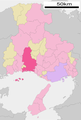 Lokasi Himeji di Prefektur Hyōgo