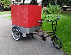 An Iceni Cycles Chariot trike with aluminium box for local delivery work.