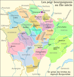 Contea di Nevers - Localizzazione