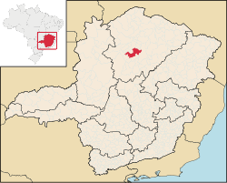 Location of Coração de Jesus within the state of Minas Gerais