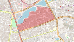 New Eskaton highlighted in the southern side of Dhaka