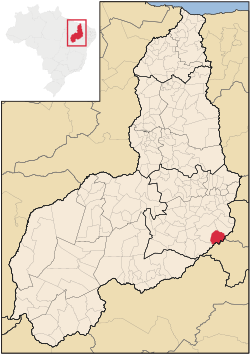 Localização de Acauã no Piauí