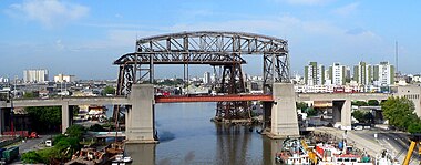 Nicolás Avellaneda-brug tussen Avellaneda en de wijk La Boca van Buenos Aires