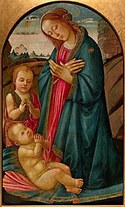 The Virgin, Child, and Saint John (c.1480-1485) by Jacopo del Sellaio