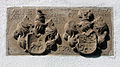 Wappenstein an der Andreaskapelle in Leipzig-Knautnaundorf für Caesar Pflugk-Eythra († 1578) und seine Mutter Agnes Pflugk, geb. Loser († 1578)