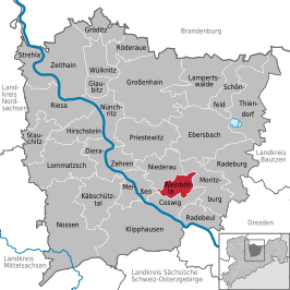 Kaart van Weinböhla