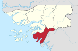 Regione di Tombali – Localizzazione