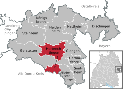 Elhelyezkedése Baden-Württemberg térképén