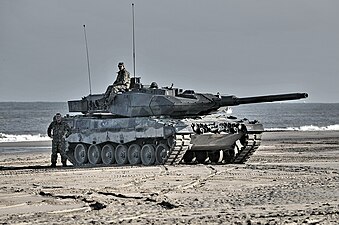 Rh-120 L55 på nederländsk Leopard 2A6.