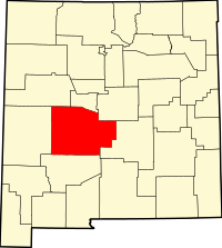 Map of Novi Meksiko highlighting Socorro County