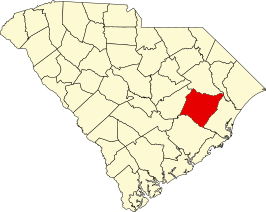 Locatie van Williamsburg County in South Carolina