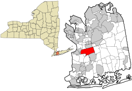 Location in Nassau County and the state of New York