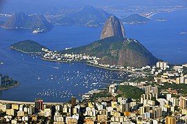 View of Sugarloaf from Christ the Redeemer on Corcovado