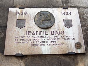 Plaque du 5e centenaire.