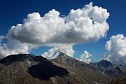 Landschaft im hinteren Saastal mit Stellihorn