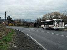 Un bus arrêté au terminus Ceyrat Pradeaux
