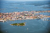 Imagem aérea de Karlskrona