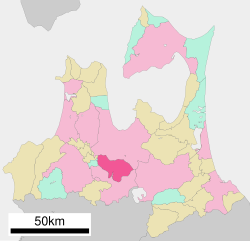 Kuroishin sijainti Aomorin prefektuurissa