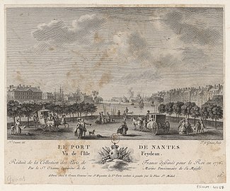 Le port de Nantes vu de l'île Feydeau, 1776