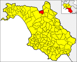 Lokasyon ng comune sa Lalawigan ng Salerno