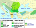 Paleo-Balkan languages in 500-100 BC.