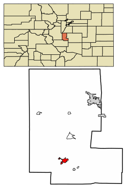 Location of the City of Cripple Creek in Teller County, Colorado.