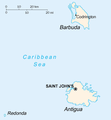 Mapa Antiguy a Barbudy
