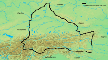 Das baierische Stammesherzogtum um 788