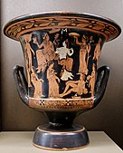 Calyx-krater; 400-375 BC; ceramic; height: 27.9 cm, diameter: 28.6 cm; from Thebes (Greece); Louvre