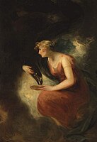 ウィリアム・ビーチー『ユピテルの鷲に餌を与えるヘベ』（18世紀） フィッツウィリアム美術館所蔵