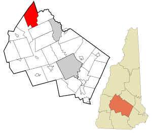 Location in Merrimack County and the state of New Hampshire.