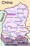 Sikkim mit zien ónmiddellike ómgaeving