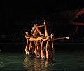 Professional swimmers performing a water ballet in Guardalavaca, Cuba