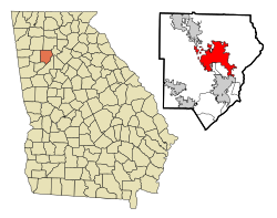 Location in Cobb County and the state of Georgia