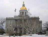 New Hampshire State House á vetri.