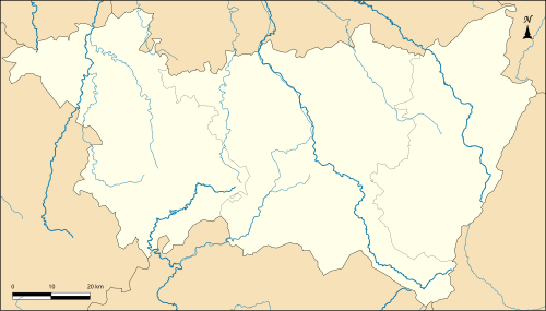 Mapa konturowa Wogezów