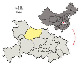 Lage von Xiangyang in der Provinz Hubei