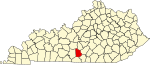 State map highlighting Metcalfe County