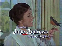 Julie Andrews no trailer de "Mary Poppins" (1964).
