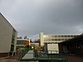 The Upper School Reception and main Upper school building as viewed from the adjacent Leisure Centre