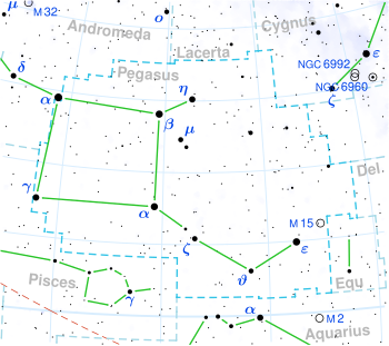 EQ Pegasi is located in the constellation Pegasus