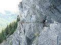 Bisse de Savièse mit dem Tunnel du Moujerin am Talhang der Morge