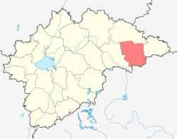 Location of Mošenskas rajons