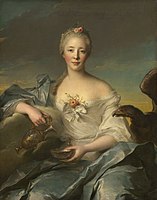 ジャン＝マルク・ナティエ『ヘベに扮するル・フェーヴル・デ・コーマルタン夫人』（1753年） ワシントン・ナショナル・ギャラリー所蔵