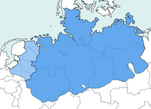 Areo de Germanio kaj Nederlando kie la platdiĉa nun parolatas[1]