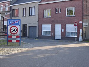Nederlands-Belgische grens bij Overslag (Zeeuws-Vlaanderen)